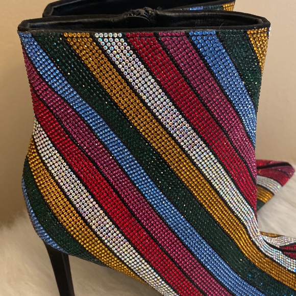 NWT INC International Concepts Reisa Colorful Rhinestone Booties - Size 9 - Picture 12 of 15